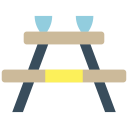 food and restaurant,furniture and household,holidays,bench,camping,park,picnic,picnic table,camping table,rest area,table